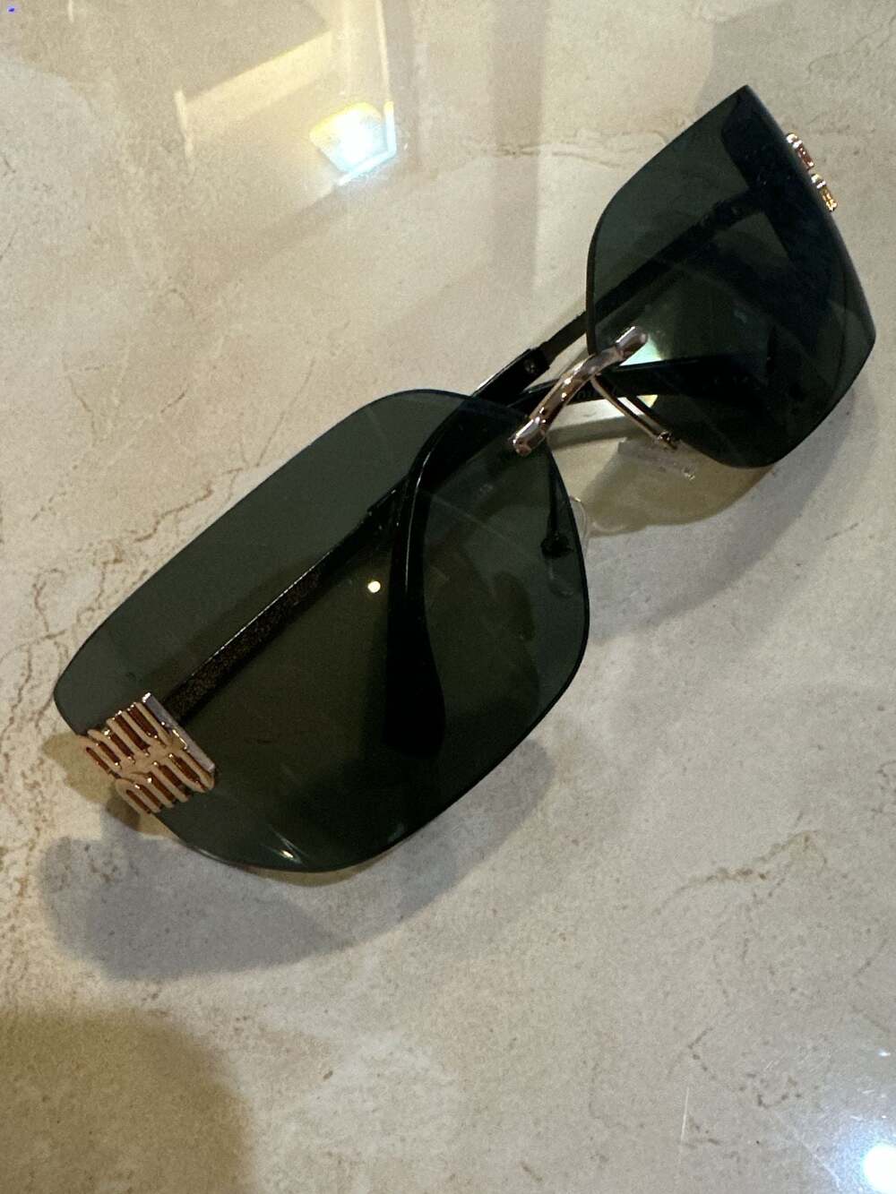 Miu Miu Logo Shield Sunglasses